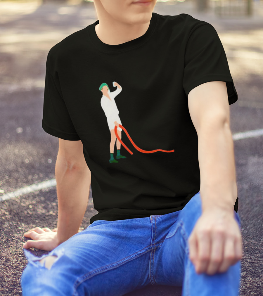 Septic Engineer Drunk Holding Red Hose T-Shirt