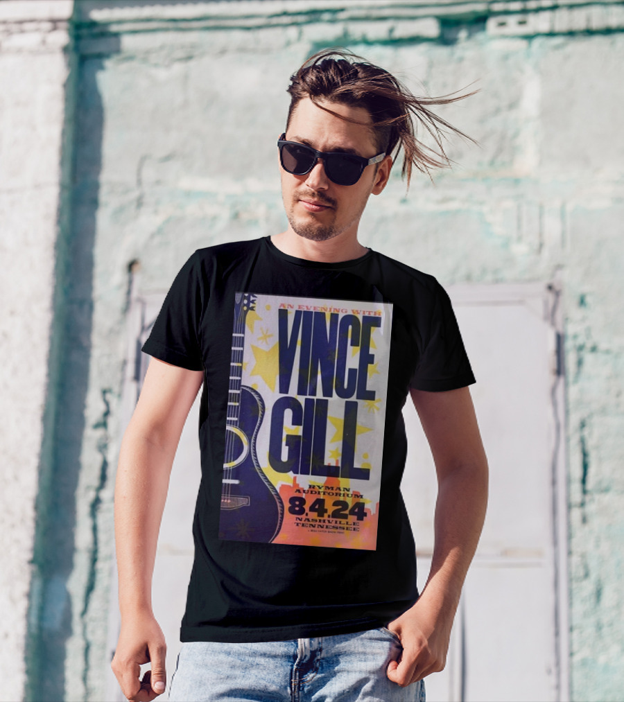 An Evening With Vince Gill Ryman Auditorium August 4 2024 Nashville Tennessee T-Shirt