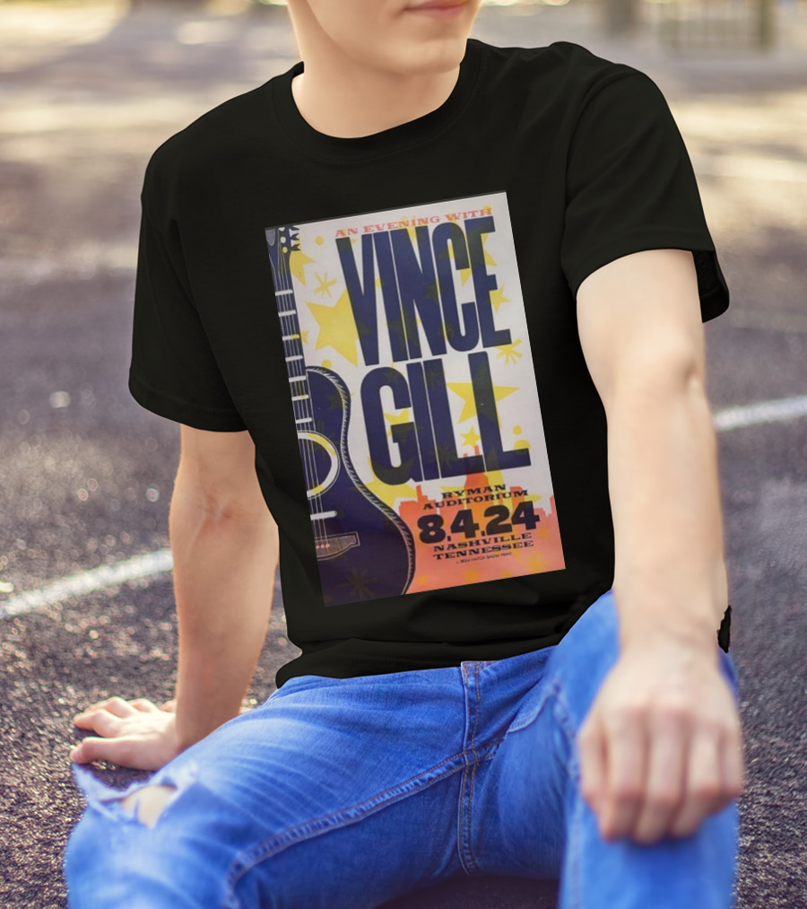 An Evening With Vince Gill Ryman Auditorium August 4 2024 Nashville Tennessee T-Shirt