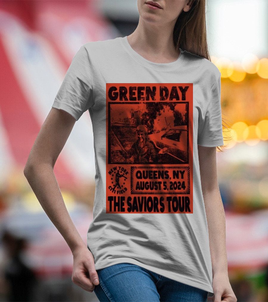 Green Day The Saviors Tour New York Citi Field Queens NY August 5 T-Shirt