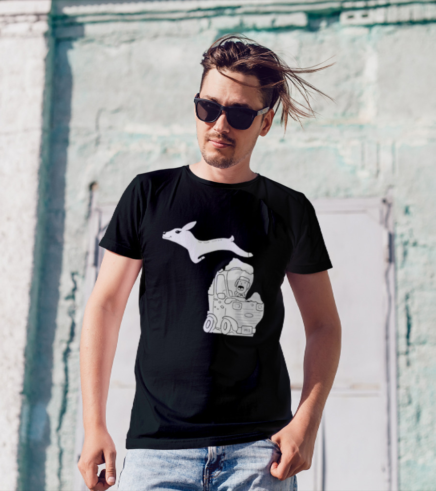 Michigan Highway Deer Leap M1 T-Shirt
