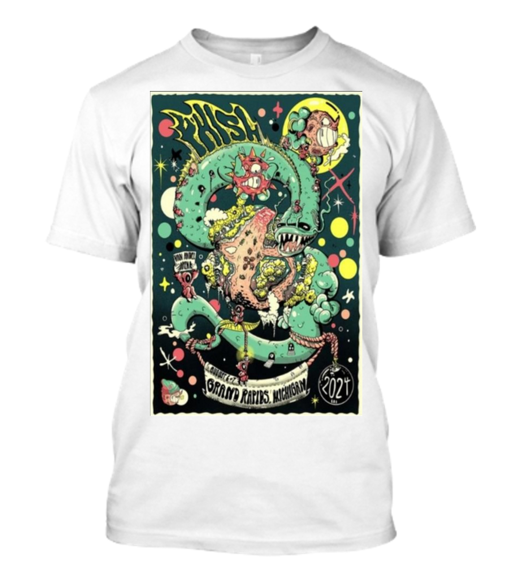 Phish Grand Rapids Michigan Van Andel Arena 2024 August 6-7 Psychedelic T-Shirt