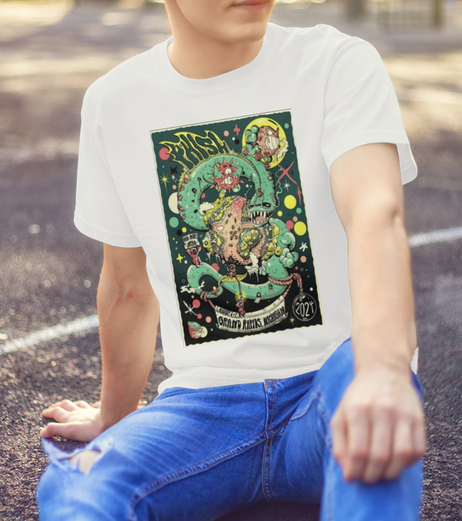 Phish Grand Rapids Michigan Van Andel Arena 2024 August 6-7 Psychedelic T-Shirt