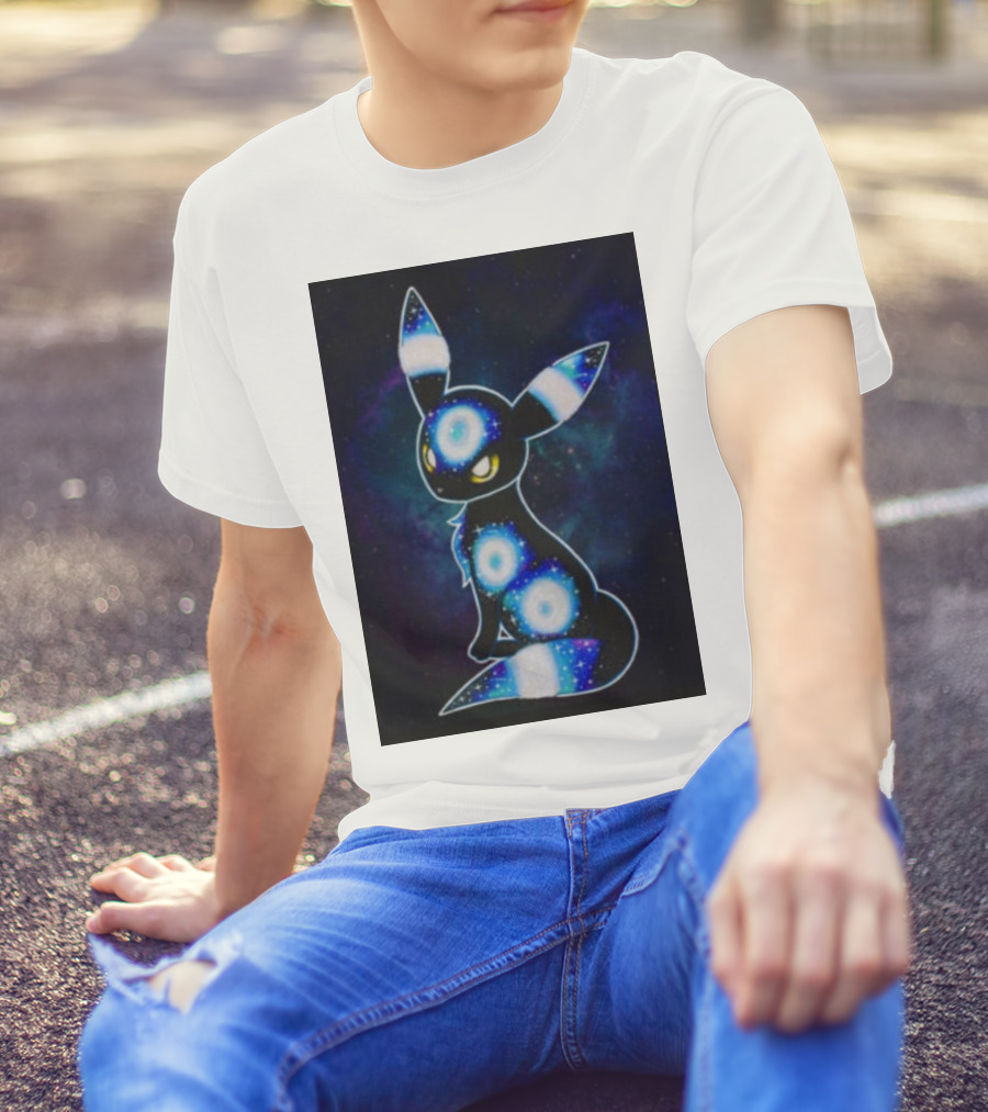 Pokemon Galaxy Umbreon Cosmic Space T-Shirt