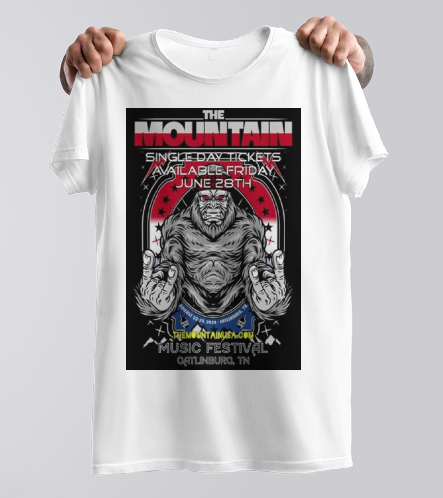 The Mountain Music Festival Gatlinburg TN June 28th 2024 Single Day Tickets Available Friday T-Shirt