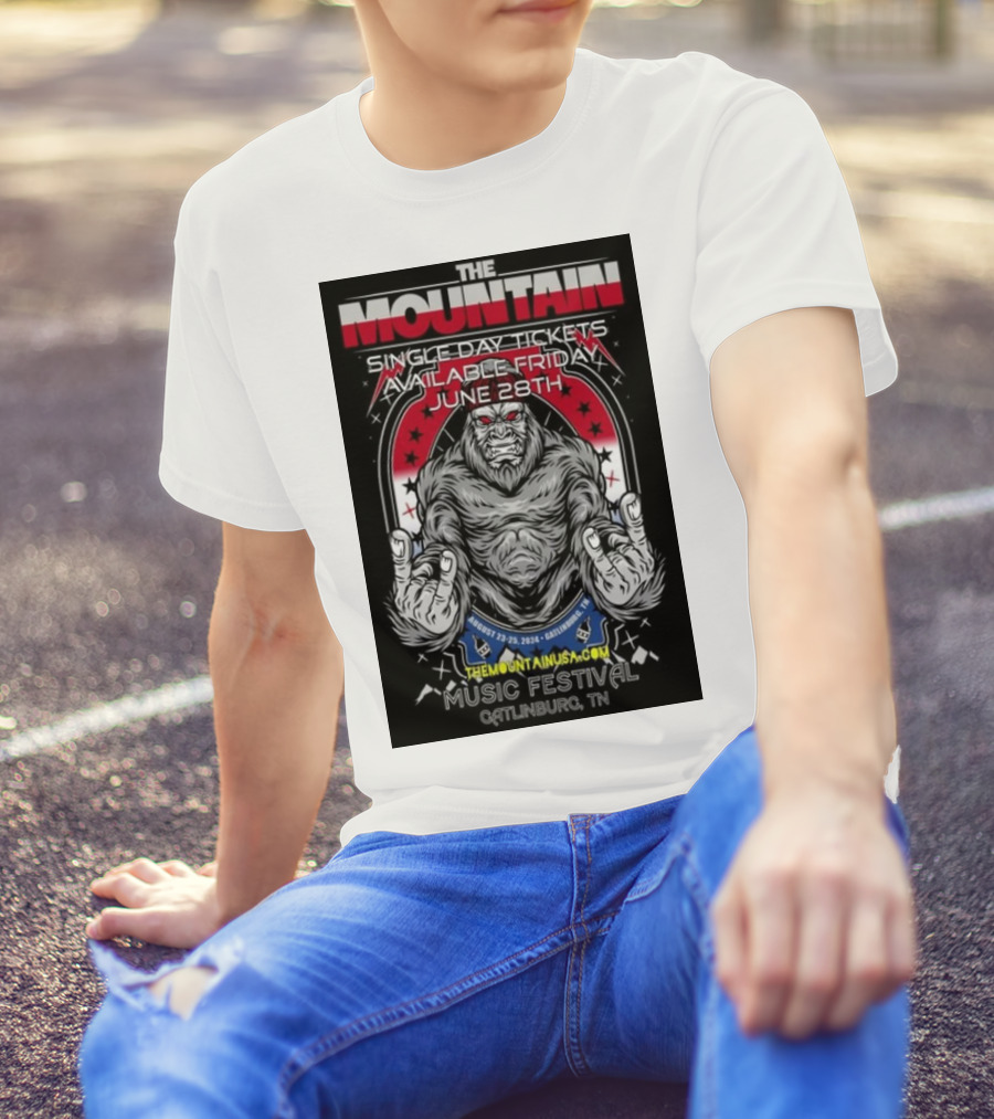 The Mountain Music Festival Gatlinburg TN June 28th 2024 Single Day Tickets Available Friday T-Shirt