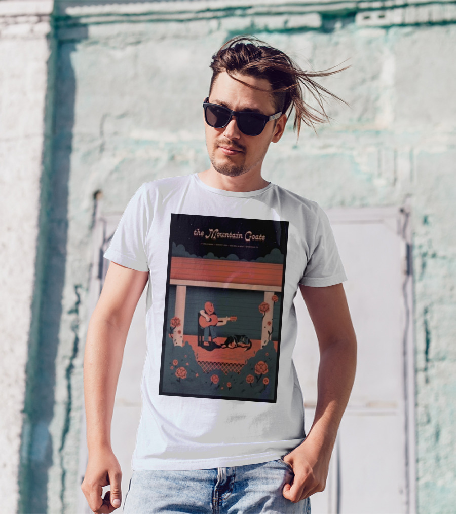 The Mountain Goats August 09 2024 Knoxville TN The Mill Mine Porch Scene Roses Guitarist T-Shirt