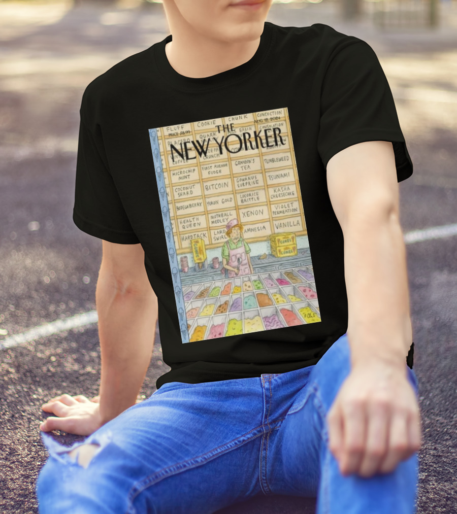 The New Yorker August 12 2024 Roz Chast Flavor Of The Week Bitcoin Chunk T-Shirt