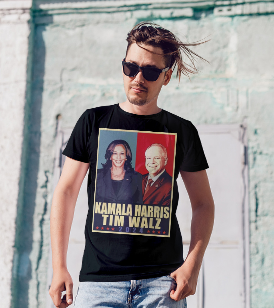 Kamala Harris Tim Walz 2024 Vintage Retro T-Shirt