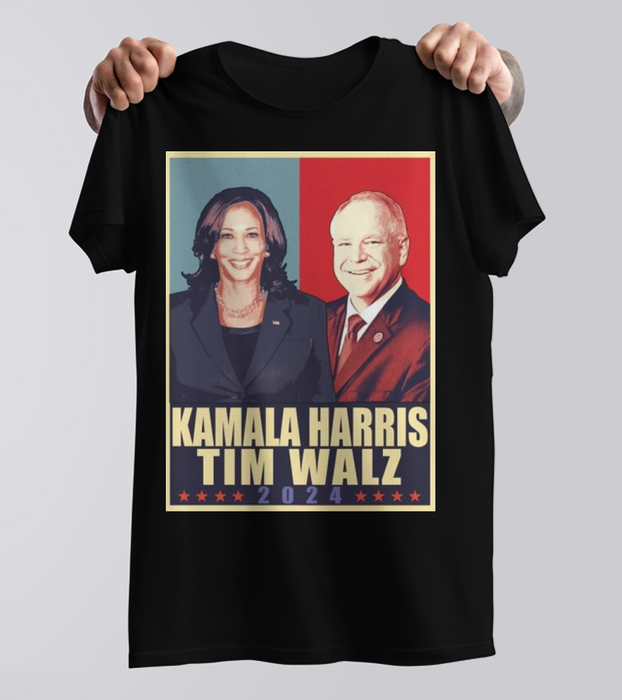 Kamala Harris Tim Walz 2024 Vintage Retro T-Shirt