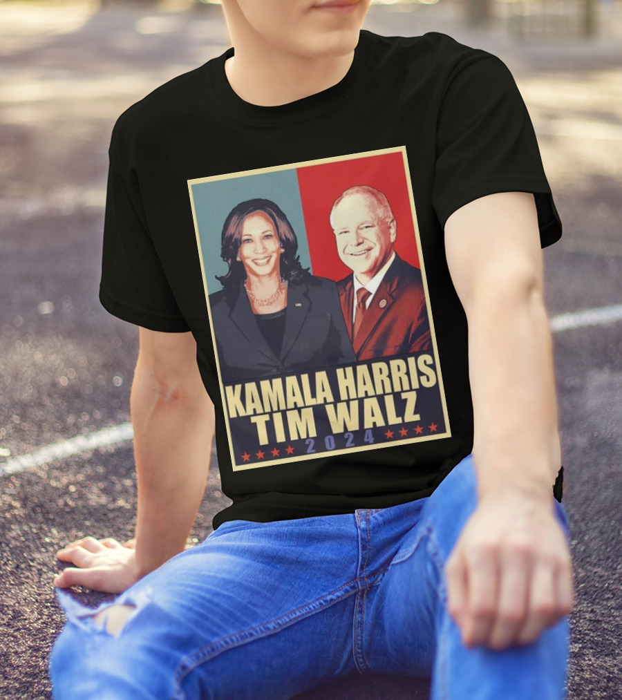 Kamala Harris Tim Walz 2024 Vintage Retro T-Shirt
