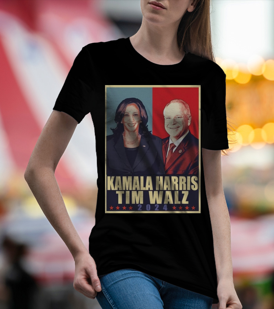 Kamala Harris Tim Walz 2024 Vintage Retro T-Shirt