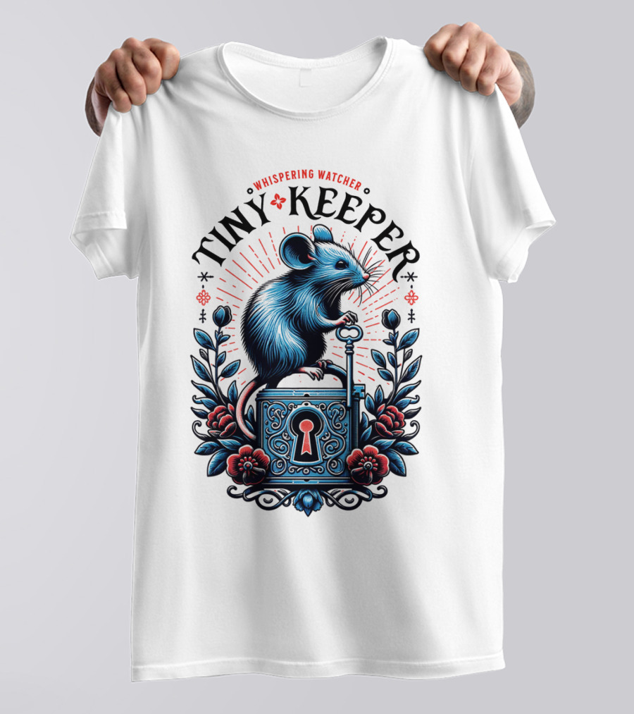 Whispering Watcher Tiny Keeper Mouse Key T-Shirt
