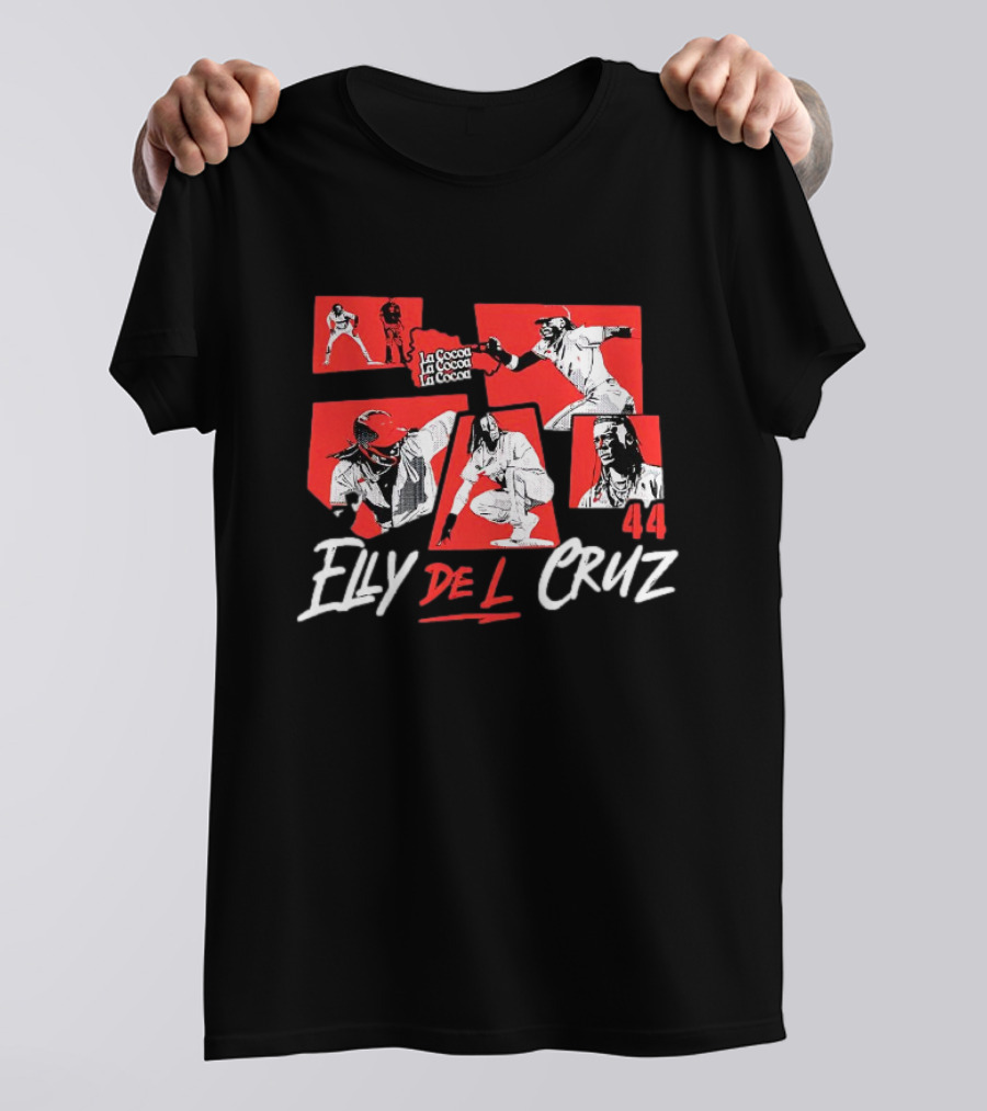 Elly De La Cruz La Cocoa 44 Cincinnati Reds Baseball T-Shirt