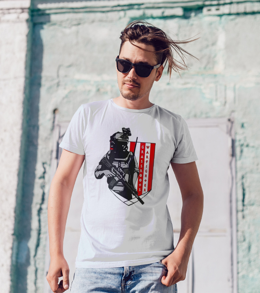 Grassroots Warfighter Tactical Operator Shield T-Shirt