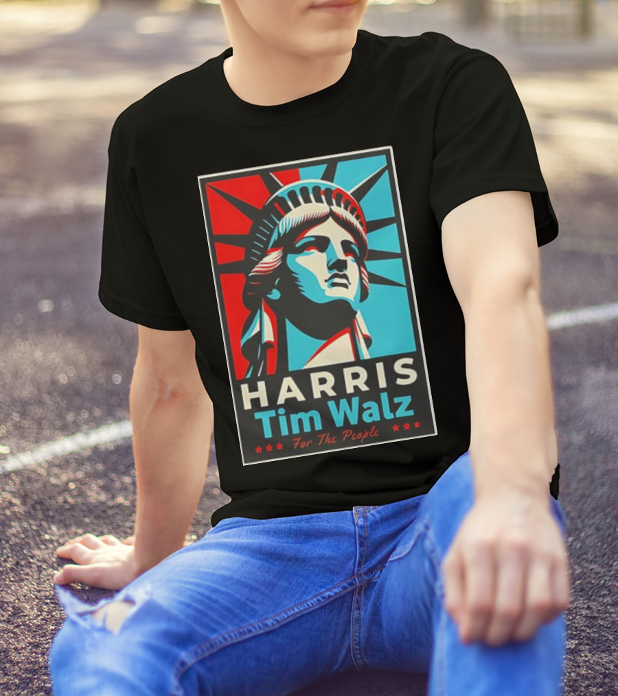 Harris Tim Walz For The People Liberty Statue Campaign T-Shirt