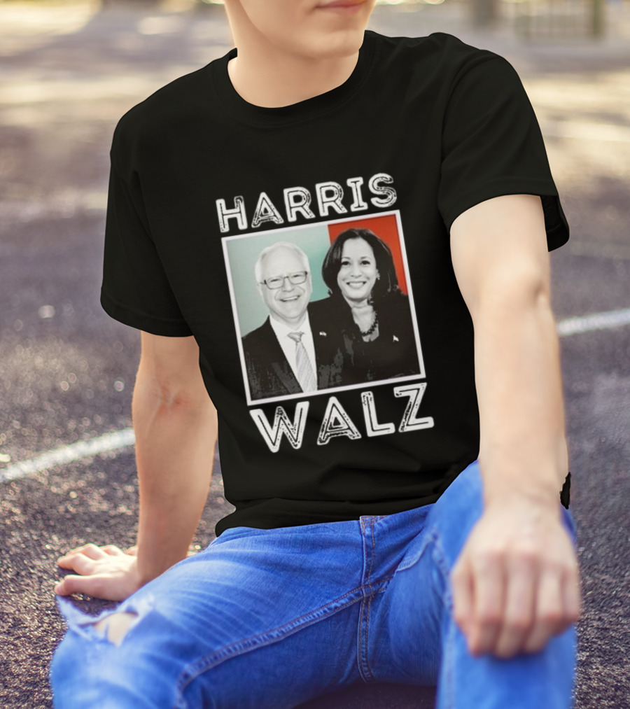 Harris Walz 2024 Kamala Harris And Tim Walz Pics T-Shirt