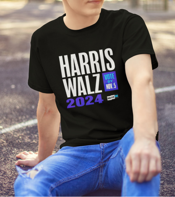Harris Walz 2024 Vote By Nov 5 Move On T-Shirt
