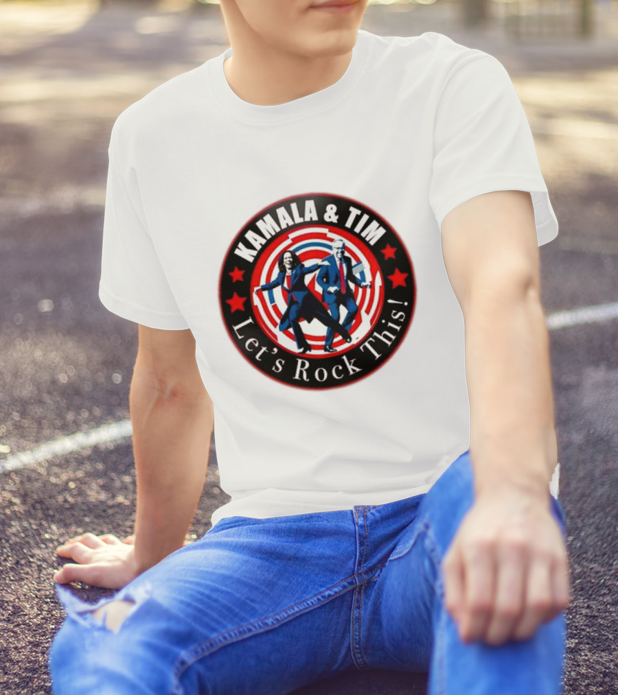 Kamala And Tim Let's Rock This Harris Walz T-Shirt