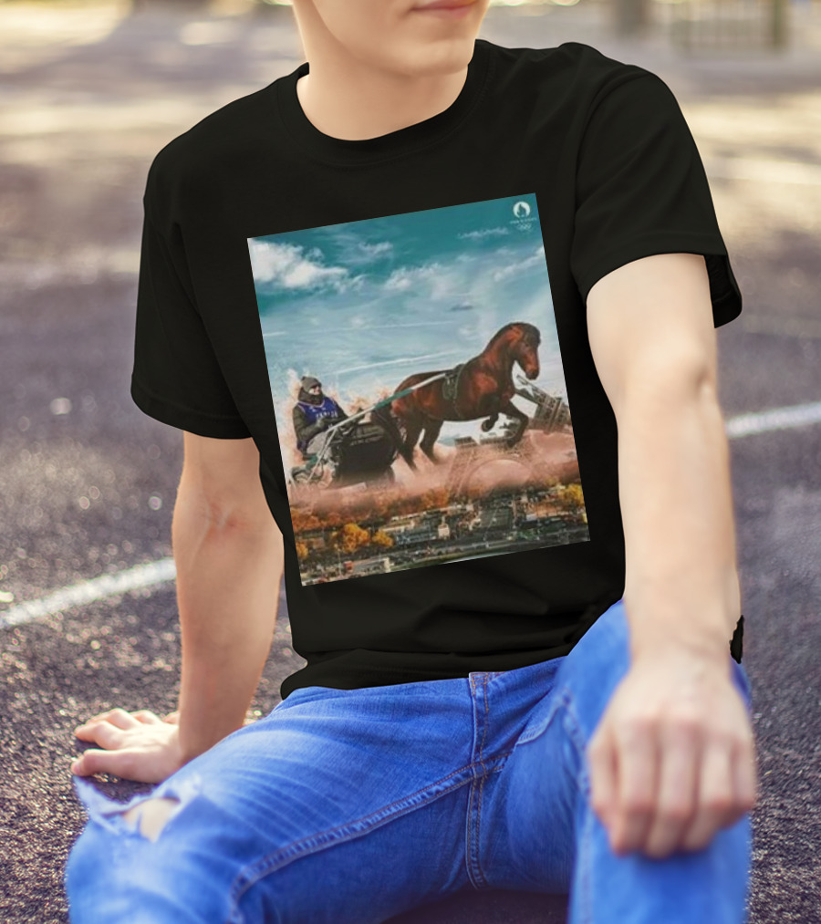 Nikola Jokic Hold Your Horses With Joker Paris Scenery T-Shirt