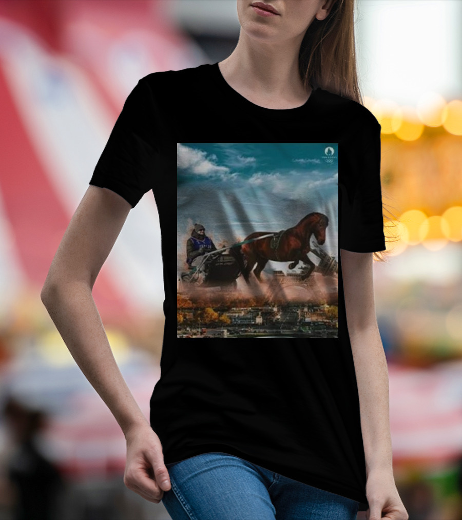 Nikola Jokic Hold Your Horses With Joker Paris Scenery T-Shirt