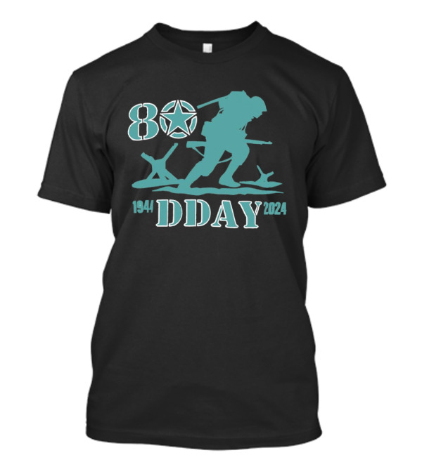 80th Anniversary D-Day 1944 2024 Soldier T-Shirt