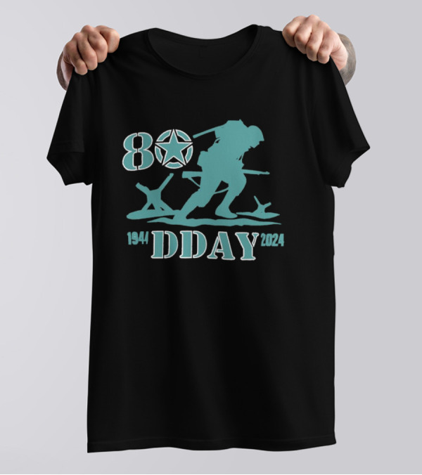 80th Anniversary D-Day 1944 2024 Soldier T-Shirt
