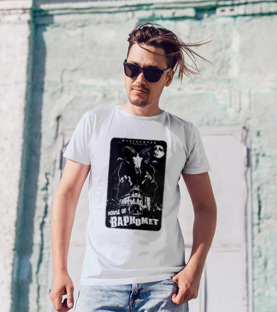 Blackcraft Cult House Of Baphomet Gothic Moon T-Shirt