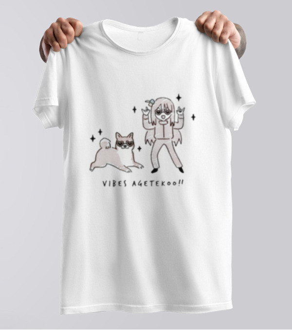 Vibes Agetekoo Genmaisummer Anime Style Dog And Character T-Shirt