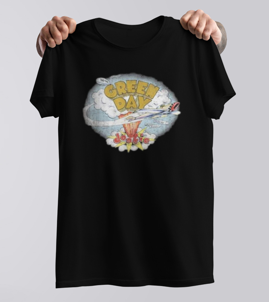 Green Day Dookie Cloud Bomb Plane T-Shirt