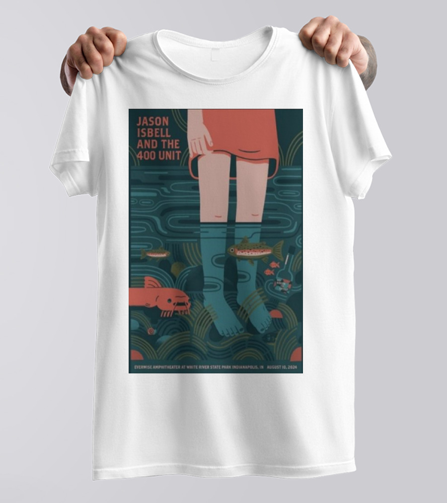 Jason Isbell And The 400 Unit White River State Park Indianapolis IN August 10 T-Shirt