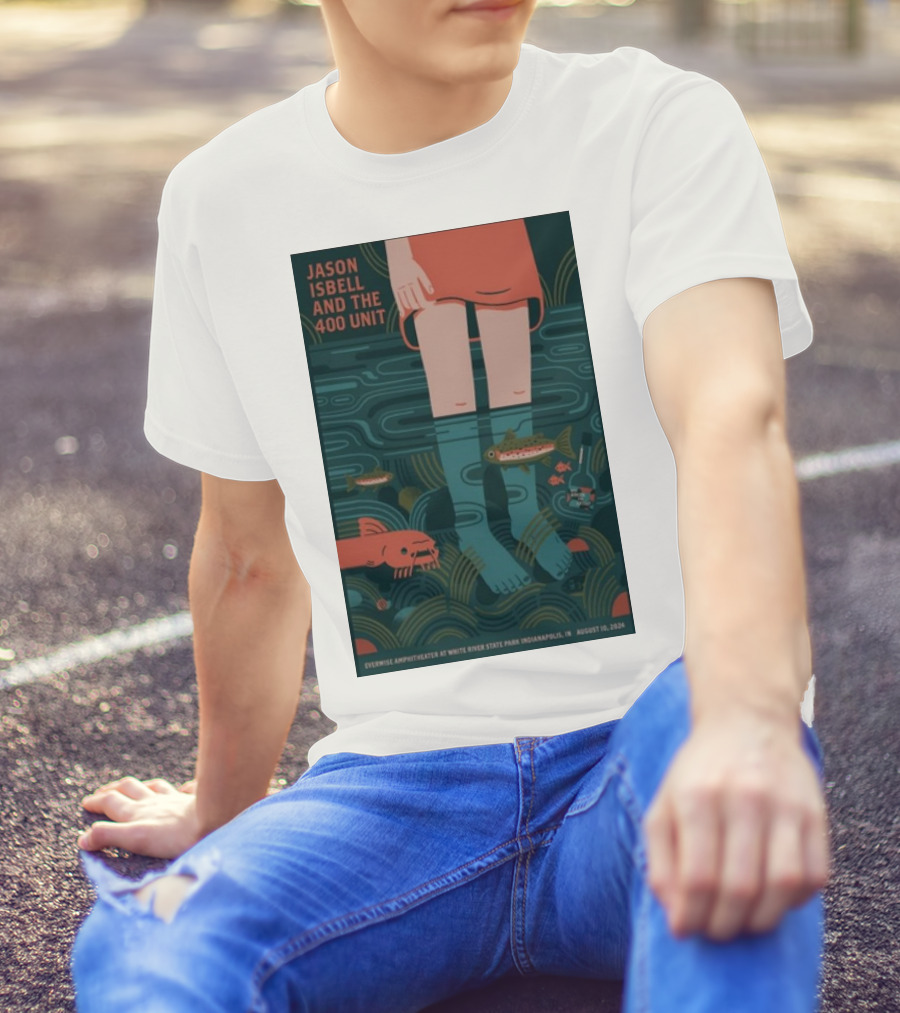 Jason Isbell And The 400 Unit White River State Park Indianapolis IN August 10 T-Shirt