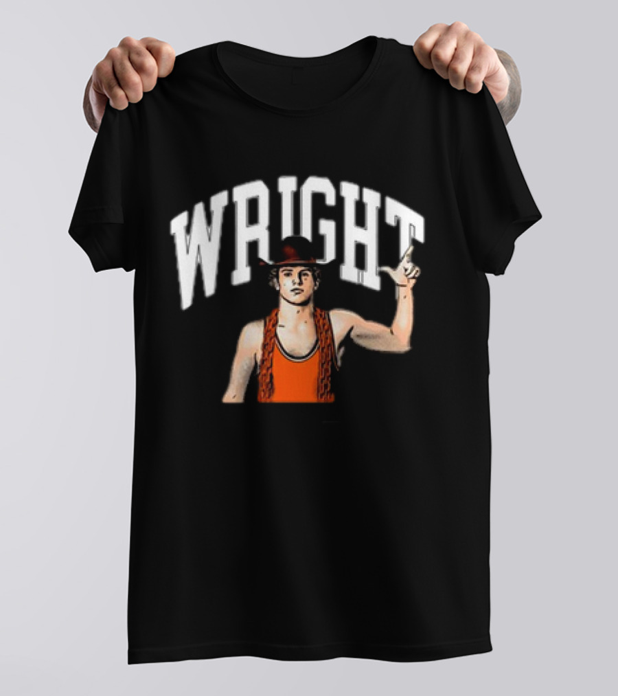 Wright 165 Cowboy Wrestler With Hat And Chain T-Shirt
