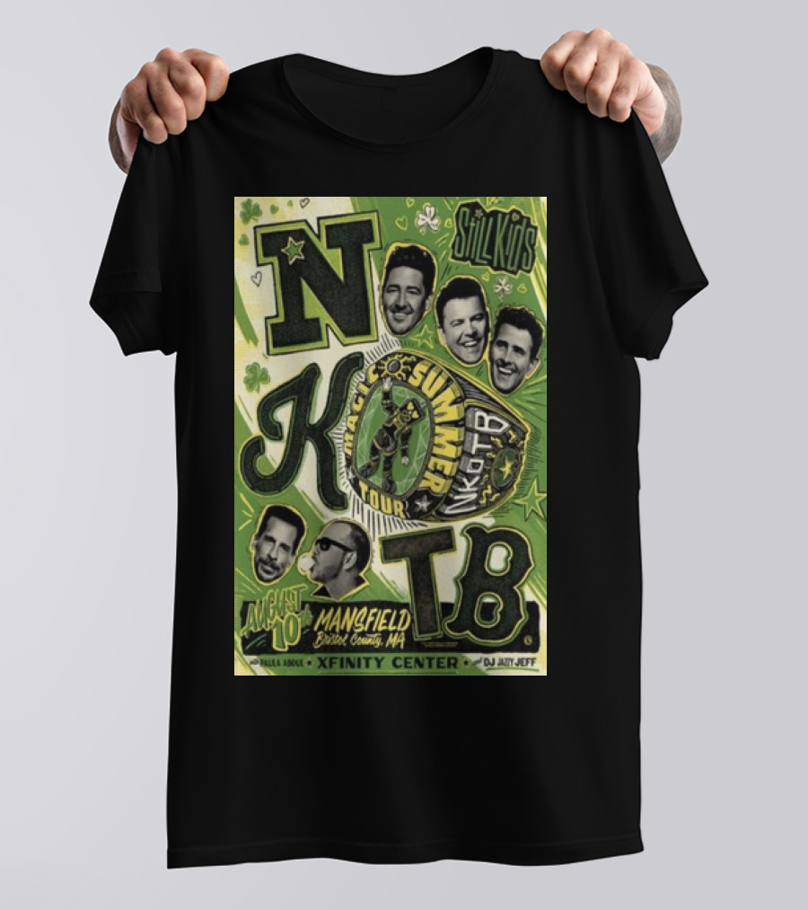 NKOTB Magic Summer Tour August 10 2024 Mansfield Bristol County MA Xfinity Center DJ Jazzy Jeff Paula Abdul Sulkies T-Shirt