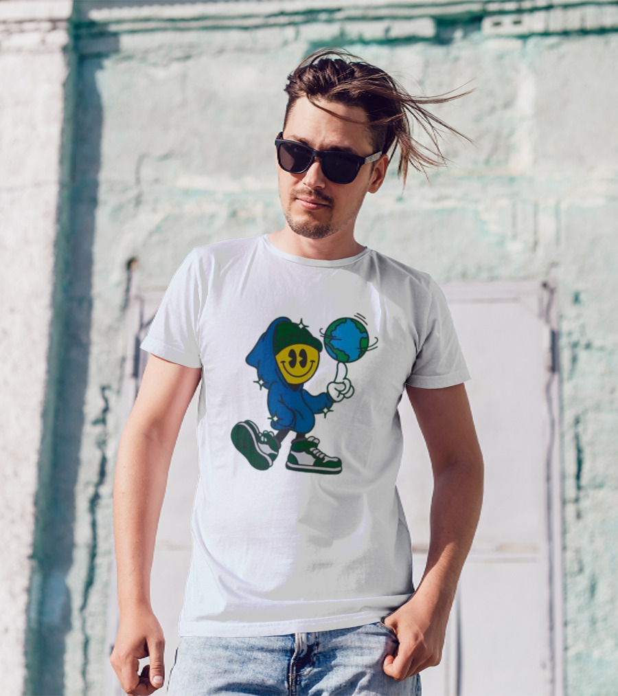Connor Price Globe Spinner Smiley Face Hoodie Sneakers Planet T-Shirt