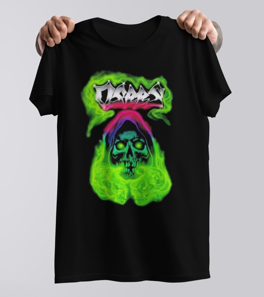 Osees X Chad Helsinki Ghost Neon Skull T-Shirt