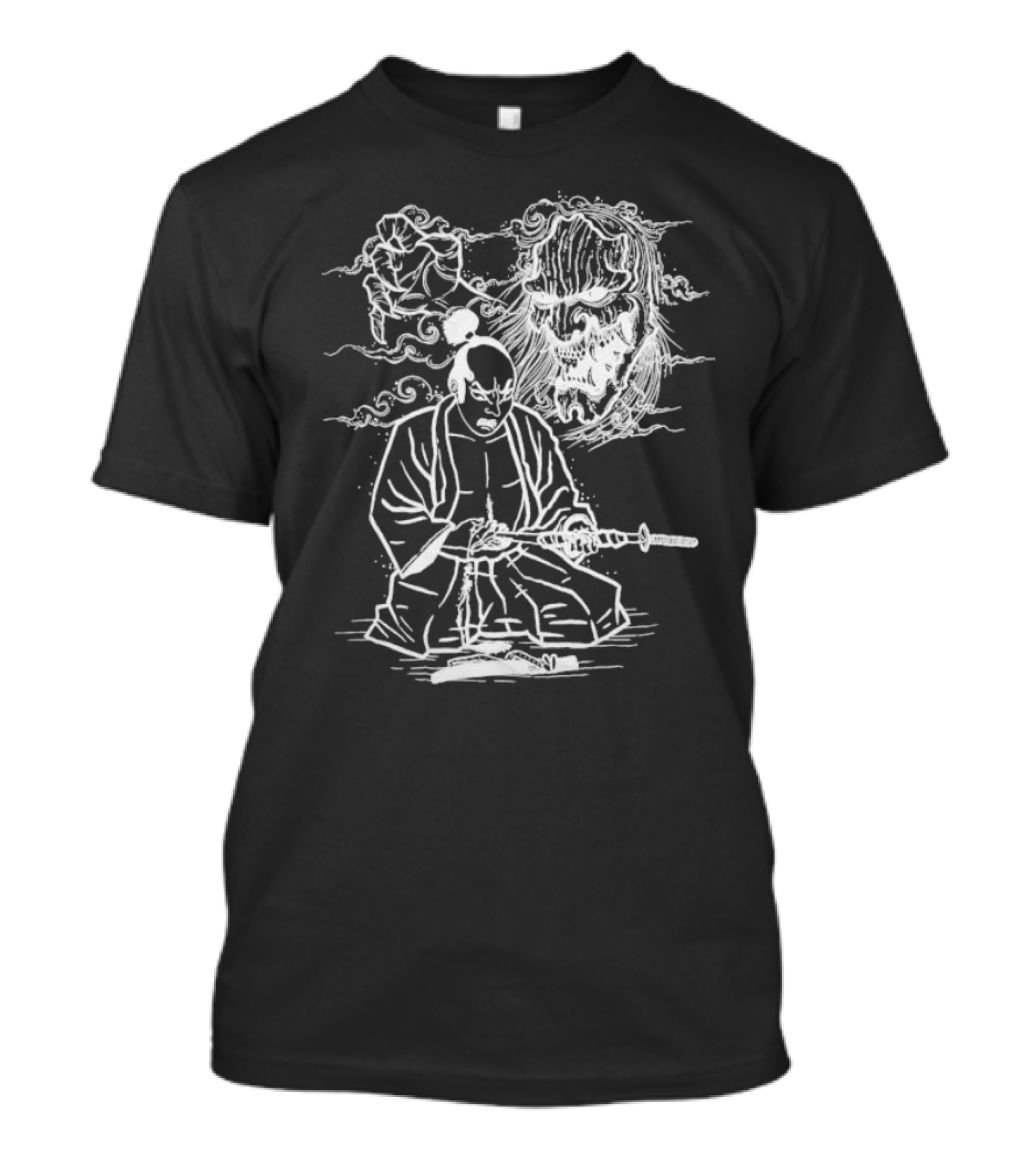 Seppuku Ritual With Samurai And Skull Spirit Signs Of The Swarm T-Shirt