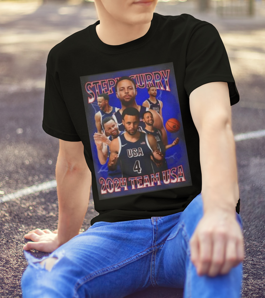 Steph Curry 2024 Team USA Basketball T-Shirt