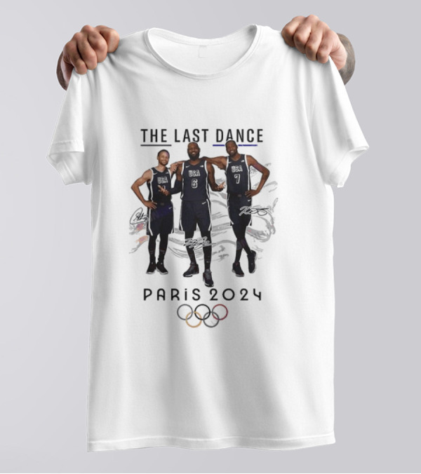 The Last Dance USA Basketball Paris 2024 Olympic Rings T-Shirt