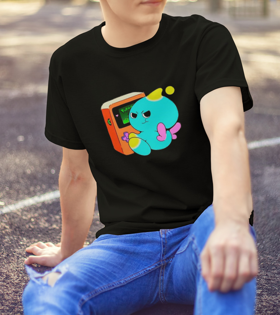 You Keep Playing Ur Silly Little Games Cute Character With Game Device T-Shirt