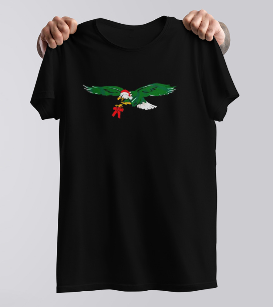 Philadelphia Eagles Christmas Santa Hat T-Shirt