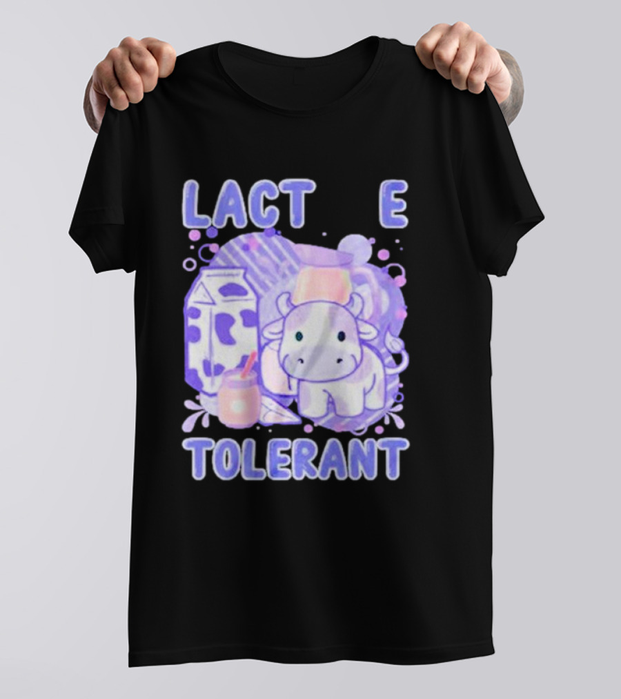 LACTOSE TOLERANT CUTE MILK COW CARTON FUNNY MILK T-Shirt