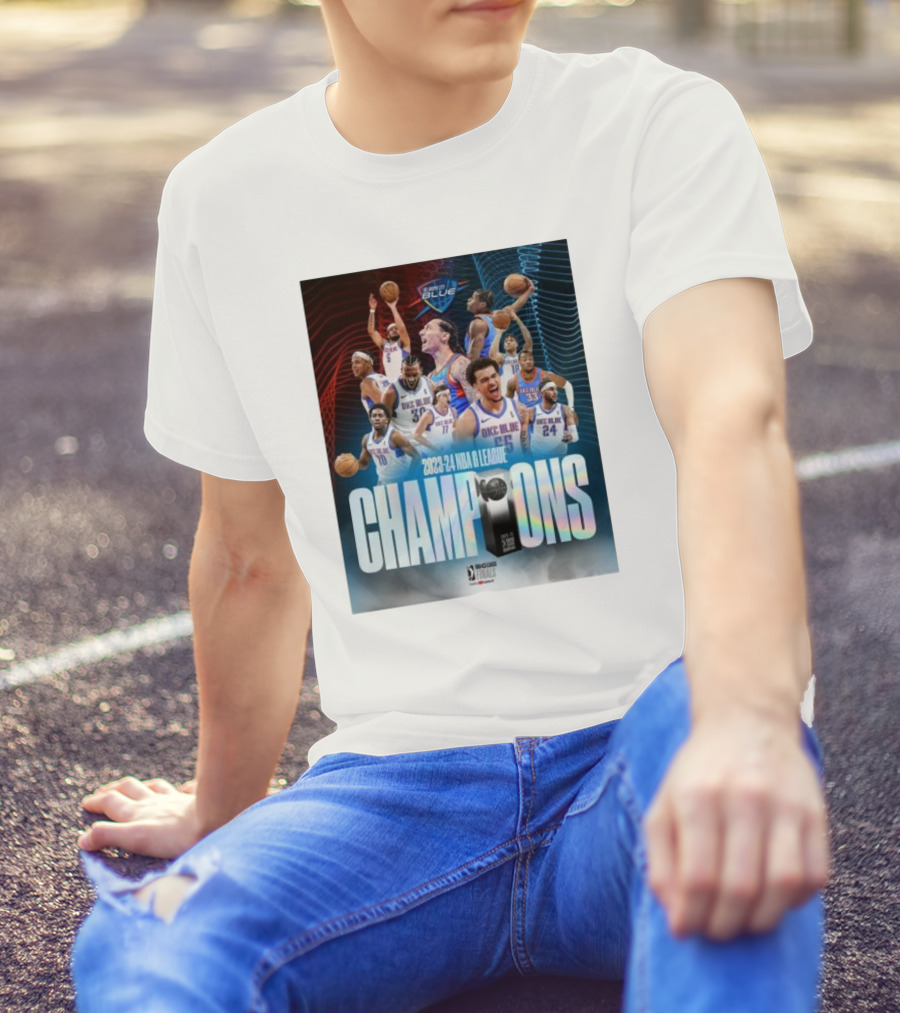 NBA G League 2023-24 Oklahoma City Blue Champions T-Shirt