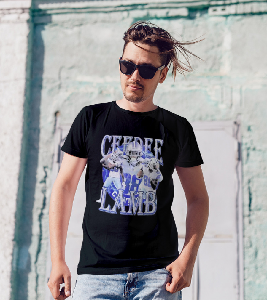 Ceedee Lamb Vintage 90s Retro Football Star Graphics T-Shirt