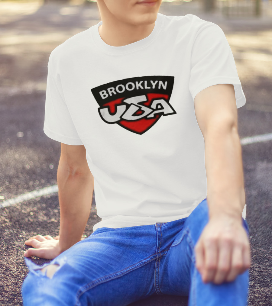 Brooklyn USA Red Black Shield Emblem T-Shirt