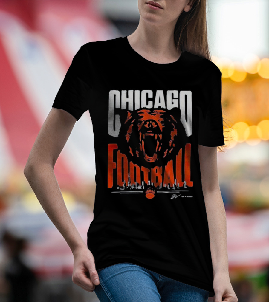 Chicago Football Bear Roar T-Shirt