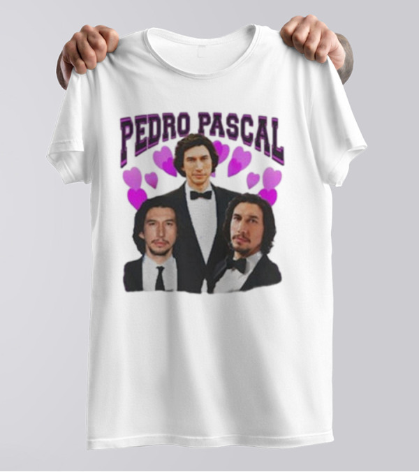 Pedro Pascal Adam Driver Hearts T-Shirt