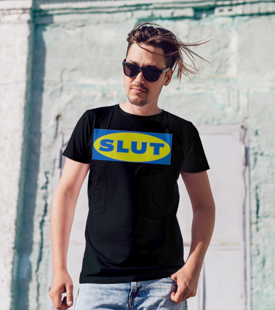 SLUT Parody Of Swedish Iconic Branding T-Shirt