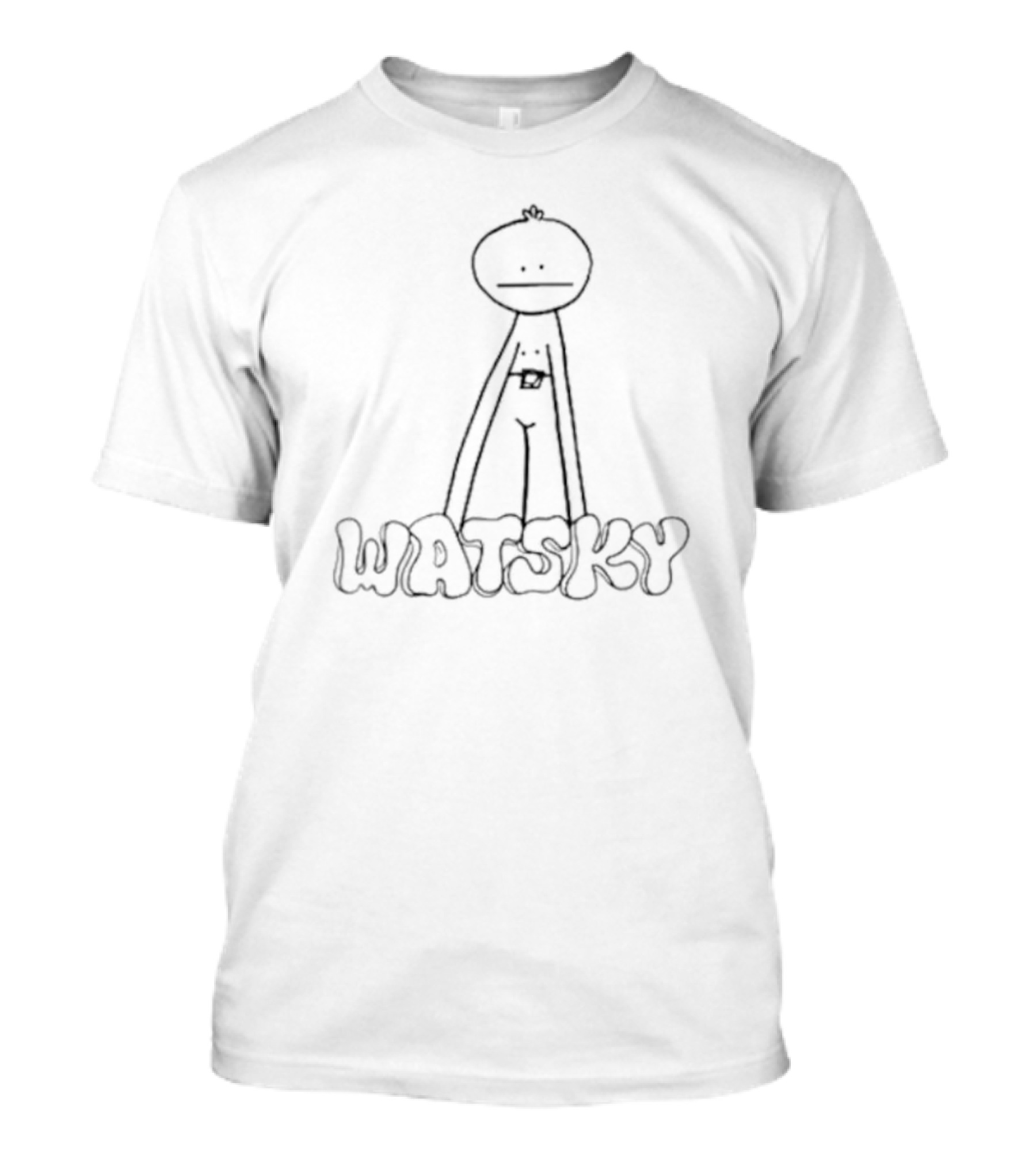 Watsky Stick Figure Graphic Drawing T-Shirt