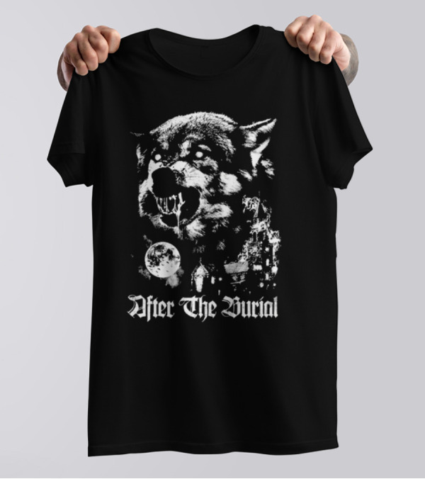 After The Burial Possession Black Wolf And Gothic Landscape T-Shirt